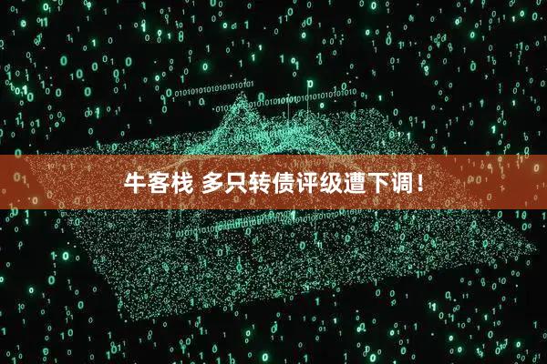牛客栈 多只转债评级遭下调！